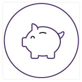 Piggy bank icon for childrens banking account